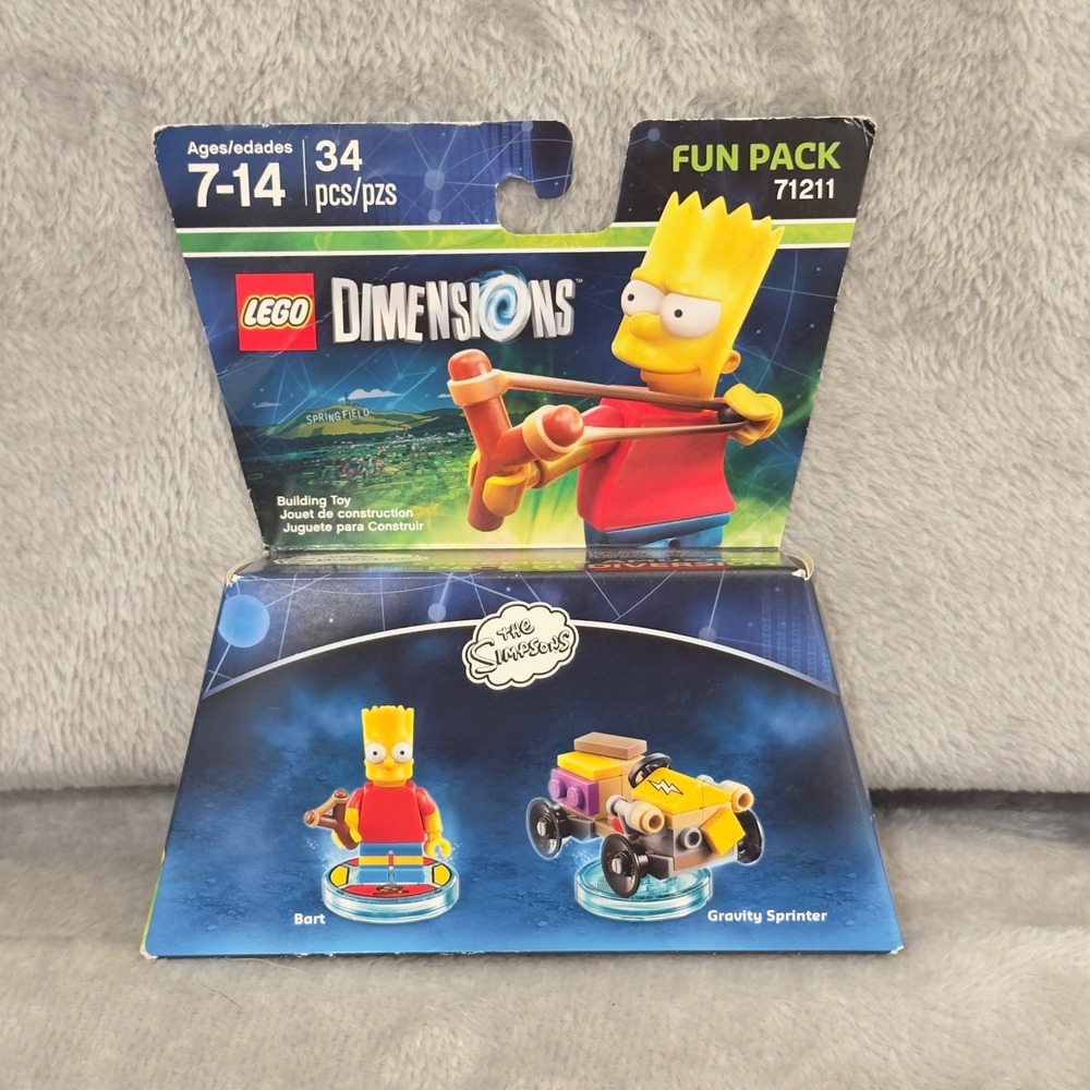 LEGO Dimensions Simpsons Bart Fun Pack 71211 Gravity Sprinter 34 Pc New Sealed - Picture 1 of 7
